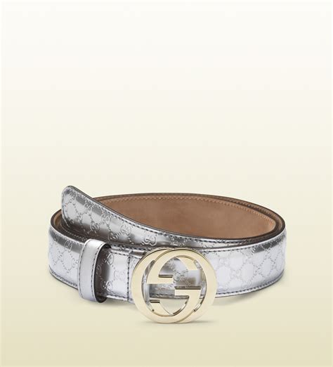 gucci silver studded belt|Gucci belt silver buckle men's.